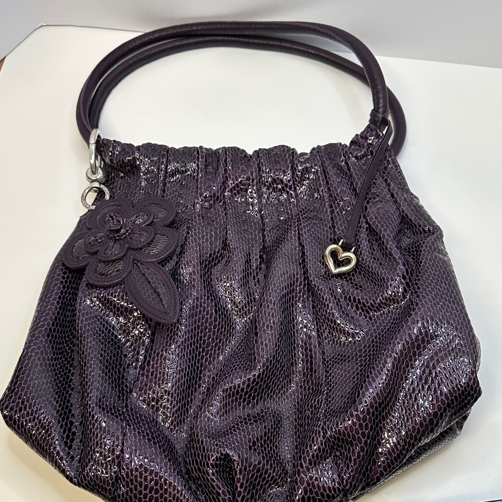 Brighton Breelan Python Snake Embossed Leather Sh… - image 5